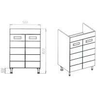 Товар: Тумба под раковину VIANT Вена 60 Белая арт-VVEN60CO-T2ST - фото 5 Тумба под раковину VIANT Вена 60 Белая арт-VVEN60CO-T2ST — фото 5, Тумбы под раковину