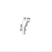 Карниз гибкий Decomaster 2400x80x49 мм арт-DT 14FL — фото 2, Карнизы