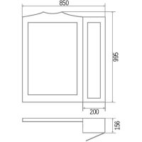 Товар: Зеркало со шкафом Orange Classic 85 Белое арт-F7-85ZS3 - фото 3 Зеркало со шкафом Orange Classic 85 Белое арт-F7-85ZS3 — фото 3, Зеркальные шкафы в ванную