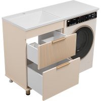 Тумба с раковиной Brevita Enfida 120 L Бежевая матовая арт-УТ000016085 — фото 4, Тумбы с раковиной