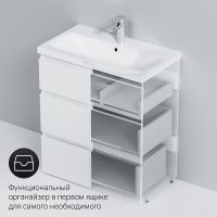 Тумба под раковину AM.PM Gem S 75 Белая арт-M91FSX0752WG — фото 3, Тумбы под раковину