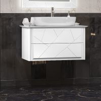 Тумба под раковину Opadiris Луиджи 90 подвесная Белая матовая арт-00-00005939 — фото 6, Тумбы под раковину