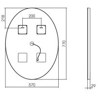 Зеркало Silver Mirrors Италия 57 с подсветкой с сенсорным выключателем и диммером арт-ФР-00000846 — фото 12, Зеркала в ванную комнату