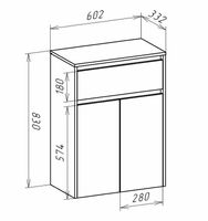 Тумба Bellezza Бруно 60 Табакко арт-4632209090498 — фото 3, Комоды и тумбы для ванной комнаты