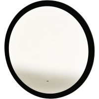 Зеркало Sintesi Callisto 80 с подсветкой Черное матовое с сенсорным выключателем арт-SIN-SPEC-CALLISTO-80 — фото 1, Зеркала в ванную комнату