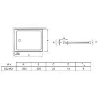 Душевой поддон из материала Flight Jacob Delafon Flight 90x90 квадратный Белый арт-E62442-00 — фото 8, Акриловые душевые поддоны