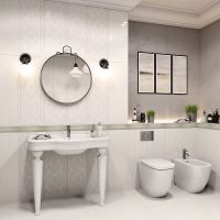 Керамическая плитка Gracia Ceramica Saphie white 01 настенная 30x90 см арт-10101005000 — фото 5, Керамическая плитка