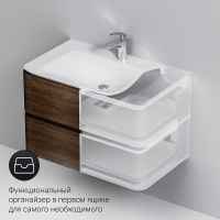 Товар: Тумба под раковину AM.PM Sensation 80 подвесная Орех арт-M30FHX0802NF - фото 7 Тумба под раковину AM.PM Sensation 80 подвесная Орех арт-M30FHX0802NF — фото 7, Тумбы под раковину