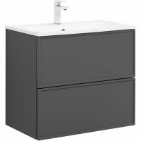 Тумба под раковину Aquanet Арт 75 подвесная Ясень графит арт-329064 — фото 1, Тумбы под раковину