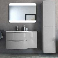 Подвесной шкаф Cezares Vague 34 R подвесной Grigio lucido арт-54855 — фото 2, Шкафы для ванной