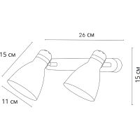 Настенный светильник Artelamp Fafnir Черный арт-A5047PL-2BK — фото 4, Споты