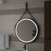 Товар: Зеркало Континент Millenium Brown D 500 с подсветкой с сенсорным выключателем на ремне из натуральной кожи арт-ЗЛП95 - фото 12 Зеркало Континент Millenium Brown D 500 с подсветкой с сенсорным выключателем на ремне из натуральной кожи арт-ЗЛП95 — фото 12, Зеркала в ванную комнату