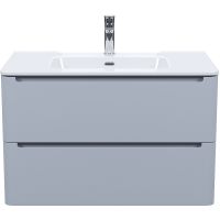 Тумба с раковиной Iddis Edifice 80 подвесная Светло-серая арт-EDI80L0i95K — фото 1, Тумбы с раковиной