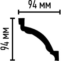 Карниз гибкий Decomaster 2400x94x94 мм арт-95292 FL — фото 2, Карнизы