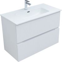 Тумба под раковину Aquanet Джейн 90 подвесная Белая матовая арт-313287 — фото 2, Тумбы под раковину