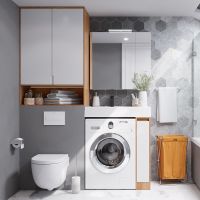 Тумба под раковину Aquaton Лондри 80 Дуб Сантана без фасада арт-1A267101LH0C0 — фото 14, Тумбы под раковину