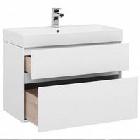 Товар: Тумба под раковину Aquanet Бруклин 85 подвесная Белая арт-203960 - фото 3 Тумба под раковину Aquanet Бруклин 85 подвесная Белая арт-203960 — фото 3, Тумбы под раковину