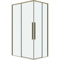Душевой уголок Grossman Galaxy 90х70 профиль Золото сатин стекло прозрачное арт-300.K33.01.9070.32.00 — фото 9, Прямоугольные душевые уголки