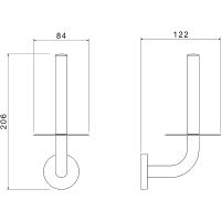 Держатель запасного рулона Aquatek Оберон Черный матовый арт-AQ4207MB — фото 2, Держатели для запасных рулонов