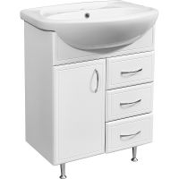 Тумба под раковину Stella Polar Концепт 65 Белая арт-SP-00000755 — фото 1, Тумбы под раковину