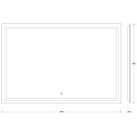 Зеркало Evoform Ledline 80x120 с подсветкой 35.5 W - сенсорный выключатель арт-BY 2438 — фото 6, Зеркала в ванную комнату