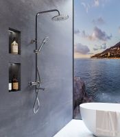 Душевая система Agger Thermo Хром арт-A2461100 — фото 15, Душевые стойки