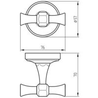 Двойной крючок Migliore Fortuna Бронза арт-27707 — фото 2, Крючки для полотенец
