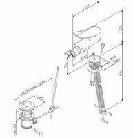 Смеситель для биде AM.PM X-Joy с донным клапаном Хром арт-F85A83100 — фото 8, Смесители для биде