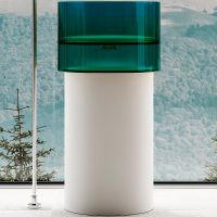 Товар: Раковина Abber Kristall 45 Белая Бирюзовая арт-AT2701White-Aquamarin-H - фото 2 Раковина Abber Kristall 45 Белая Бирюзовая арт-AT2701White-Aquamarin-H — фото 2, Раковины напольные