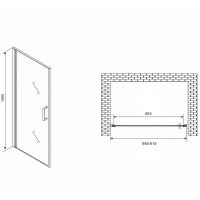 Душевая дверь Abber Sonnenstrand 90 профиль Хром стекло матовое арт-AG04090M — фото 4, Распашные душевые двери