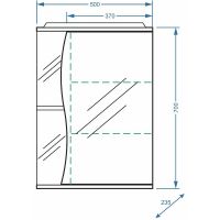Зеркальный шкаф Stella Polar Волна Верея 50 с подсветкой Белый арт-SP-00000032 — фото 4, Зеркальные шкафы в ванную
