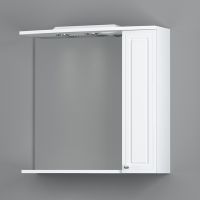 Зеркало со шкафом Damixa RedBlu Palace One 75 с подсветкой Белый арт-M41MPR0751WG — фото 1, Зеркальные шкафы в ванную