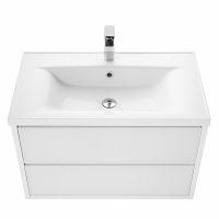 Тумба под раковину Aquaton Римини 80 подвесная Белый глянец арт-1A226701RN010 — фото 2, Тумбы под раковину