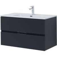 Тумба под раковину Aquanet Алвита New 90 подвесная Антрацит арт-303919 — фото 7, Тумбы под раковину