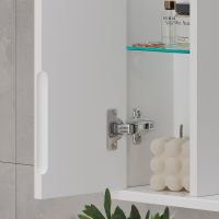 Зеркало со шкафом Volna Lake 70 L с подсветкой Белое арт-zsLAKE70.L-01 — фото 3, Зеркальные шкафы в ванную