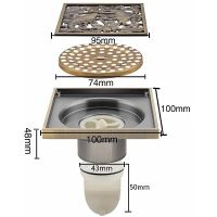 Душевой трап Gappo с решеткой Бронза арт-G81002-4 — фото 14, Трапы для душа