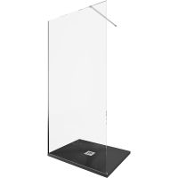 Душевая перегородка Allen Brau Infinity 1 100 профиль Серебро браш стекло прозрачное арт-3.21013.BA — фото 1, Душевые перегородки