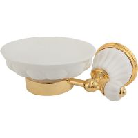 Мыльница Migliore Olivia Белая Золото арт-17446 — фото 1, Мыльницы