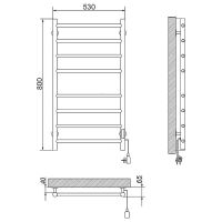 Товар: Электрический полотенцесушитель Ника WAY-2 80/50 Черный матовый арт-WAY-2 80/50 черн прав - фото 2 Электрический полотенцесушитель Ника WAY-2 80/50 Черный матовый арт-WAY-2 80/50 черн прав — фото 2, Электрические полотенцесушители