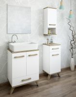 Тумба Sanflor Ингрид 30 Белая Швейцарский вяз арт-С03689 — фото 2, Комоды и тумбы для ванной комнаты