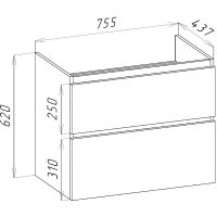 Тумба под раковину Bellezza Жаклин 80 подвесная Белая арт-4636413110010 — фото 4, Тумбы под раковину