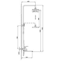 Душевая система Frap H71-6 Черная матовая арт-F2471-6 — фото 15, Душевые стойки