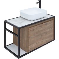 Тумба под раковину Aquanet Nova Lite Loft 75R подвесная Дуб рустикальный арт-261657 — фото 9, Тумбы под раковину