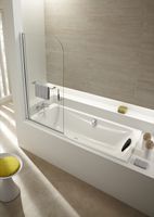 Шторка на ванну Jacob Delafon Odeon Up 80x145 профиль Хром стекло прозрачное арт-E4932-GA — фото 3, Шторки для ванной распашные