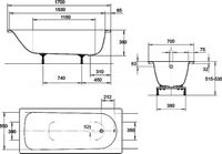 Товар: Стальная ванна Kaldewei Eurowa 312 170x70 без отверстий под ручки арт-119812030001 - фото 7 Стальная ванна Kaldewei Eurowa 312 170x70 без отверстий под ручки арт-119812030001 — фото 7, Стальные ванны