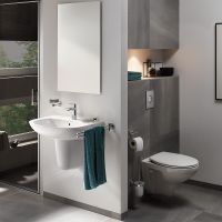 Комплект унитаза с инсталляцией Grohe Solido Compact с сиденьем Микролифт и клавишей смыва Хром арт-39586000 — фото 7, Комплекты унитаз + инсталляция