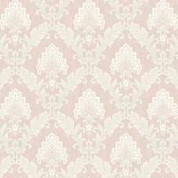 Обои Roberto Borzagi King Винил на флизелине (1,06*10) Розовый/Бежевый, Дамаск арт-90118-5 — фото 1, Обои для стен