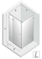 Душевой уголок New Trendy Avexa Black 100x110 L профиль Черный стекло прозрачное арт-EXK-1592 — фото 13, Прямоугольные душевые уголки