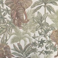 Обои Alessandro Allori Provasi Винил на флизелине (1,06*10) Белый/Зеленый/Бронзовый, Животные/Листья арт-2501-7 — фото 1, Обои для стен