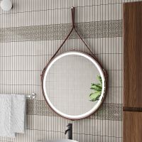 Товар: Зеркало Континент Millenium Brown D 500 с подсветкой с сенсорным выключателем на ремне из натуральной кожи арт-ЗЛП95 - фото 11 Зеркало Континент Millenium Brown D 500 с подсветкой с сенсорным выключателем на ремне из натуральной кожи арт-ЗЛП95 — фото 11, Зеркала в ванную комнату